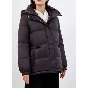 Army by Yves Salomon Women's‎ Reversible Puffer Jacket Black Size 40 Large $1015